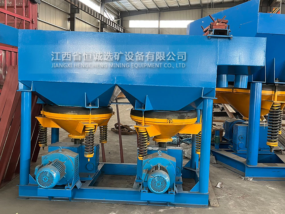 Jig machine for coarse gold and tin gravity separation