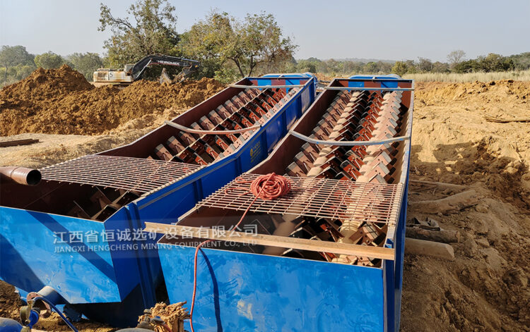 Spiral ore washer used in mining and mineral processing