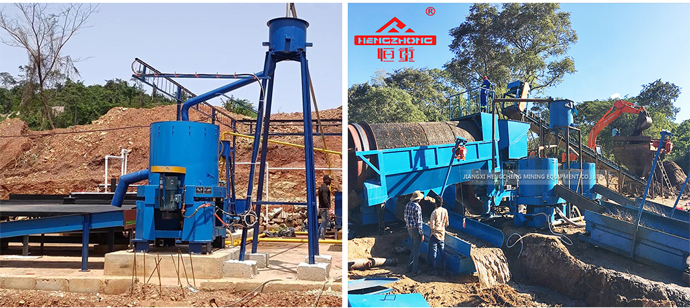 Centrifugal concentrator in operation at gold processing plant