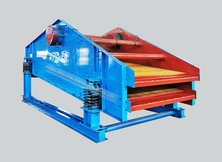 Linear vibrating screen machine for mining and mineral processing