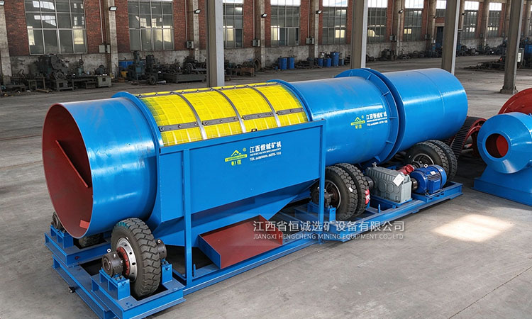 Clay washing and screening machine for sticky ore processing