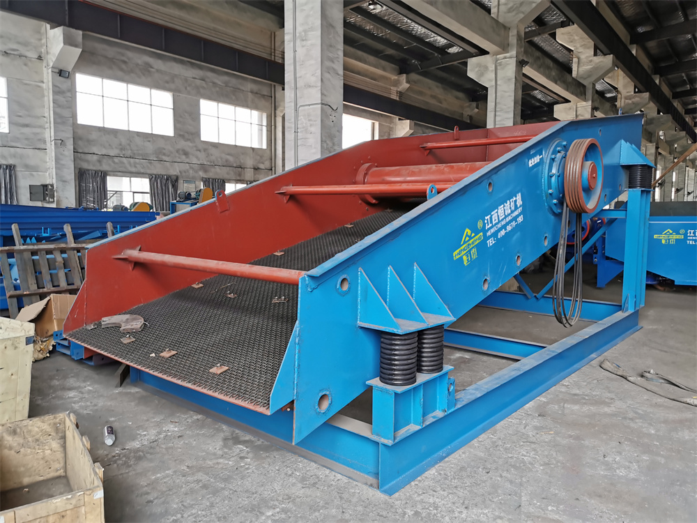 Vibrating screen controlling feed size before ball mill